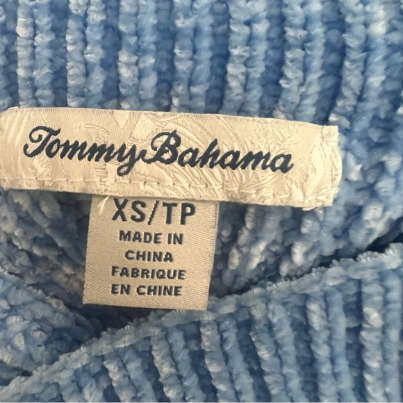 Tommy Bahama Knit Women's Shell St Luna Sweater Size XS/TP Light Blue Soft - Picture 4 of 9